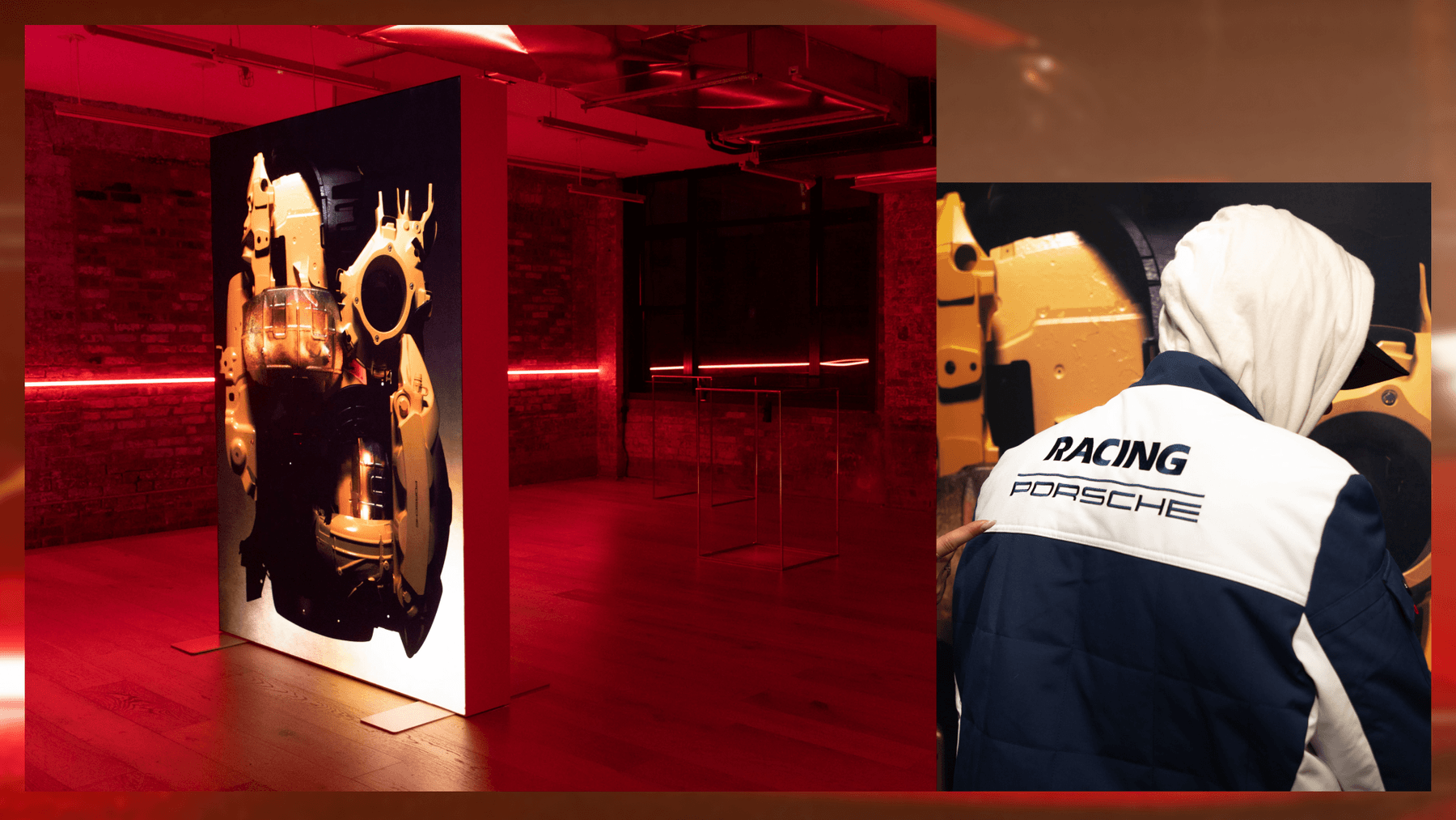 Porsche Soul Electrified: The Current Within Gallery Event HBX DJ Niara Sterling Carmine Red Porsche Taycan Turbo Porsche Taycan Rodolfo Hernandez Travis Brothers Isha Dipika Walia