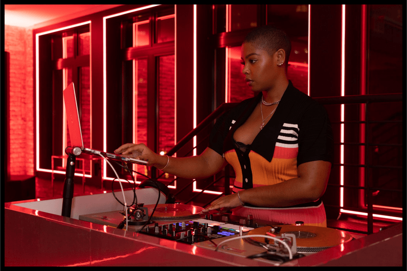  Porsche Soul Electrified: The Current Within Gallery Event HBX DJ Niara Sterling Carmine Red Porsche Taycan Turbo Porsche Taycan Rodolfo Hernandez Travis Brothers Isha Dipika Walia