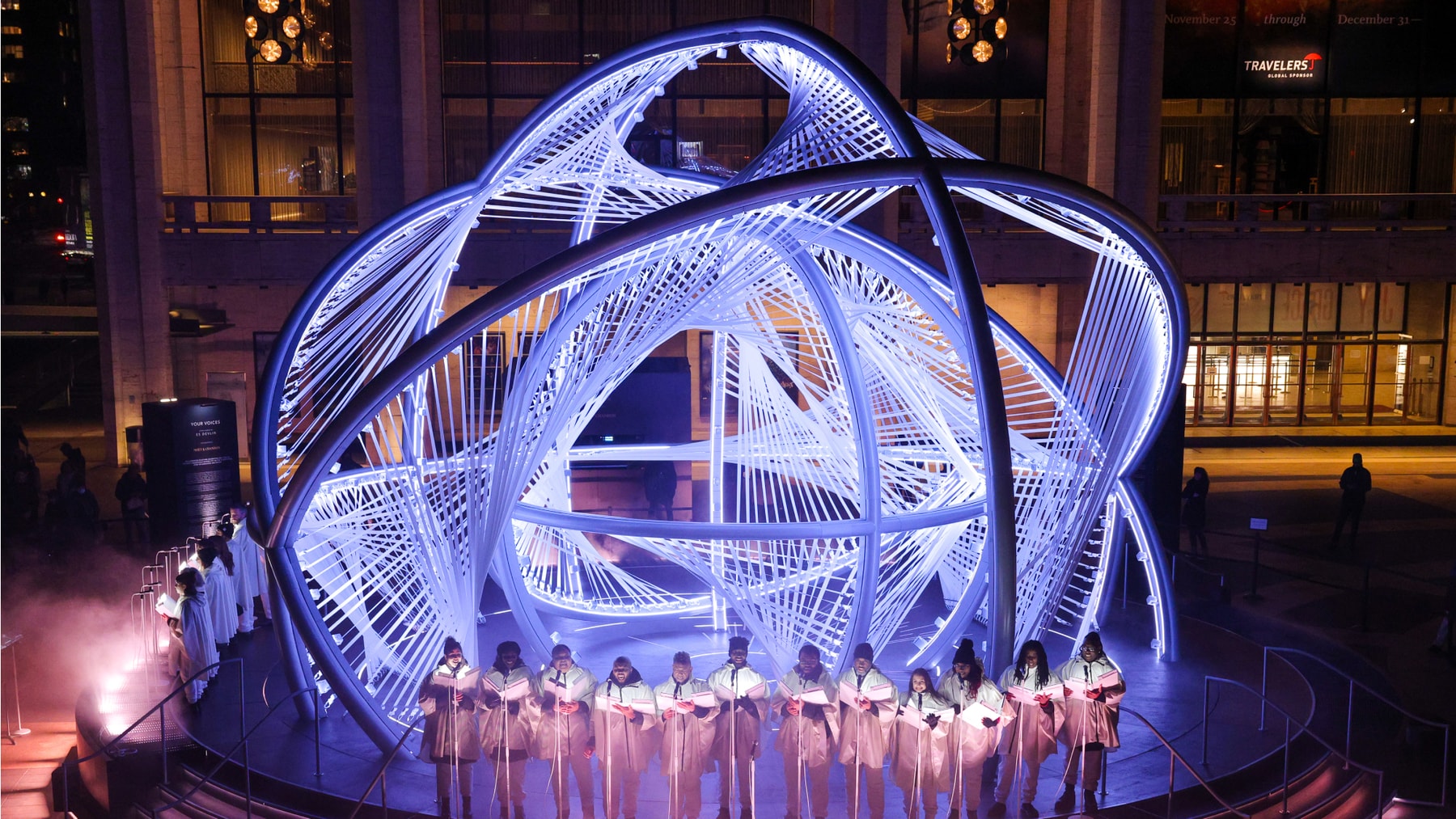 Moët & Chandon Unveils Es Devlin Sculpture with Red Carpet Holiday Celebration