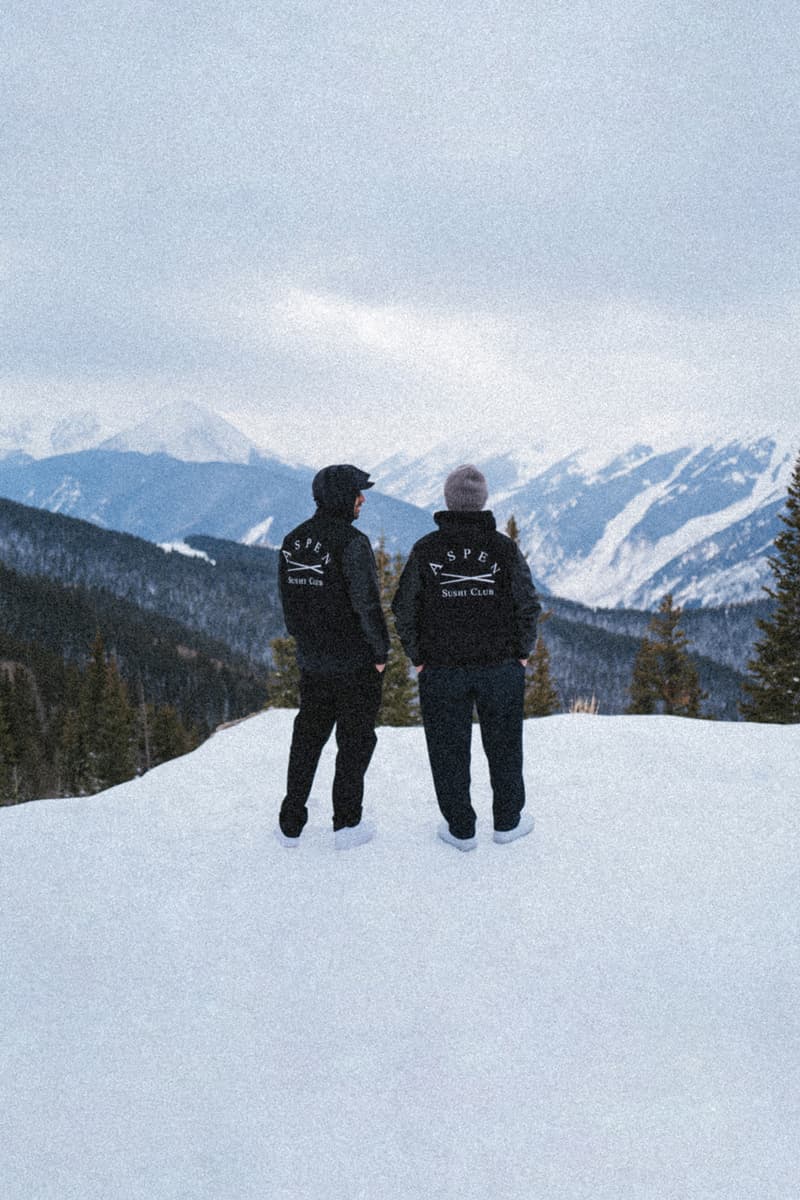 STAMPD Aspen Sushi Club Capsule Lookbook Beverly Hills Nobu Matsuhisa Japan Colorado Chopsticks Logo