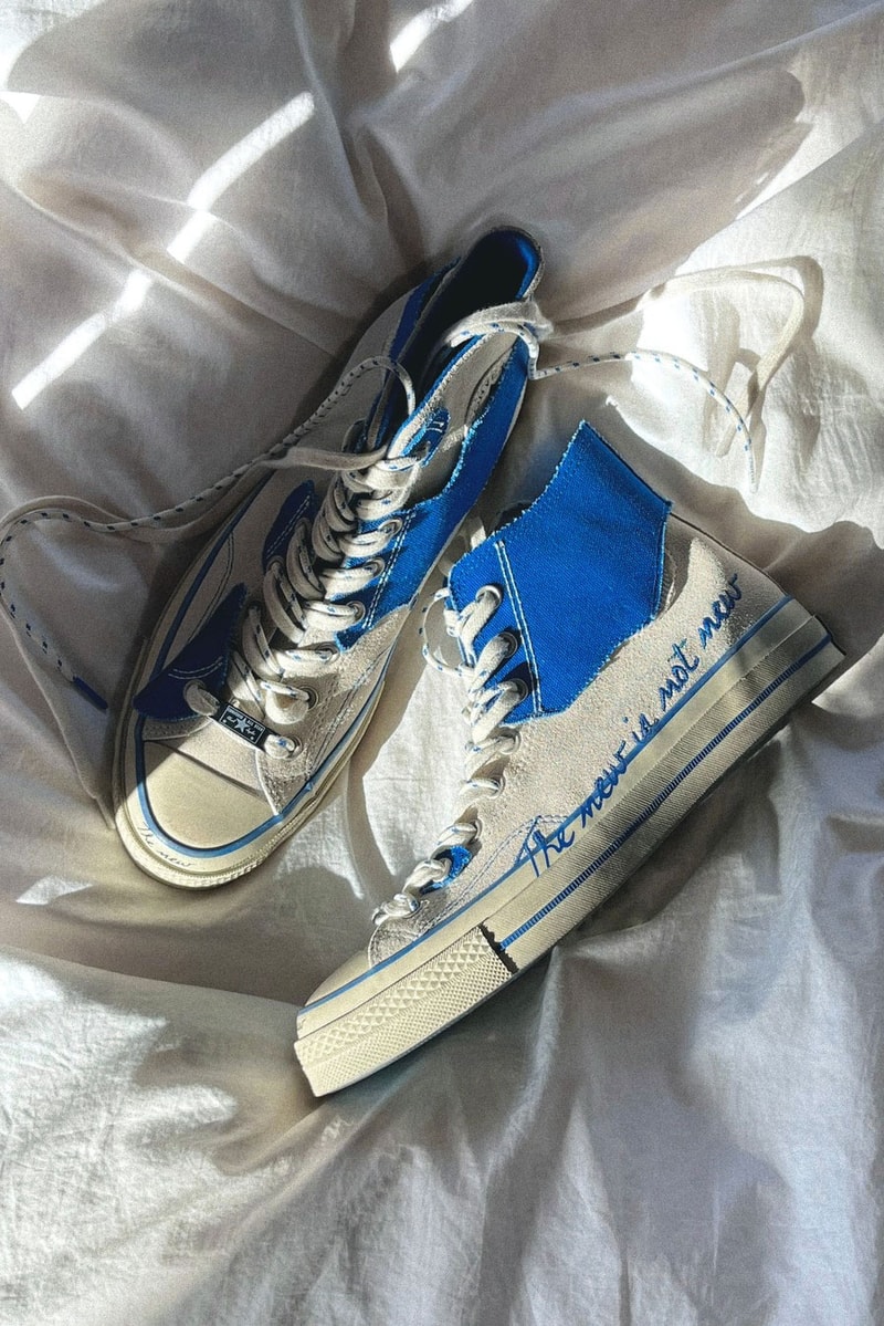 First Look ADER error Converse Chuck 70 apparel distressed blue lookbook high top release info date price