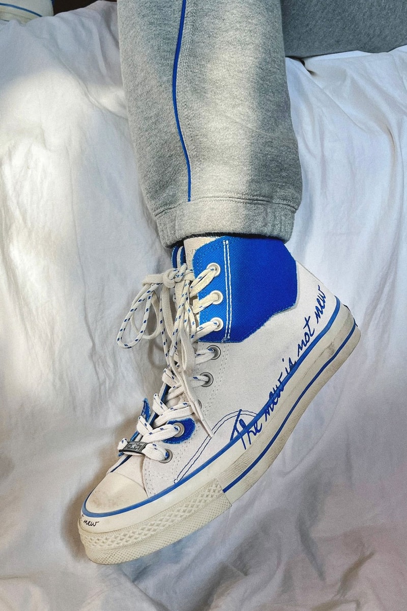 First Look ADER error Converse Chuck 70 apparel distressed blue lookbook high top release info date price