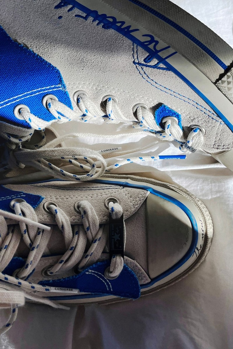 First Look ADER error Converse Chuck 70 apparel distressed blue lookbook high top release info date price