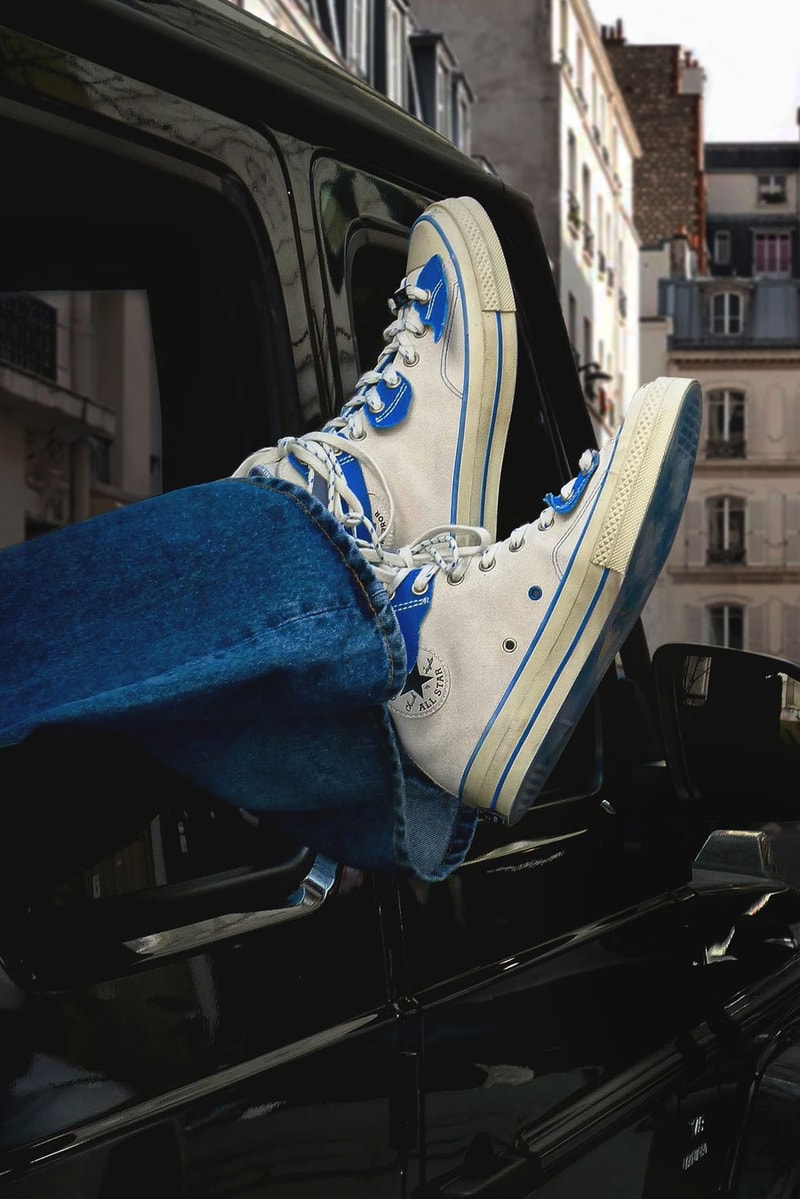 First Look ADER error Converse Chuck 70 apparel distressed blue lookbook high top release info date price