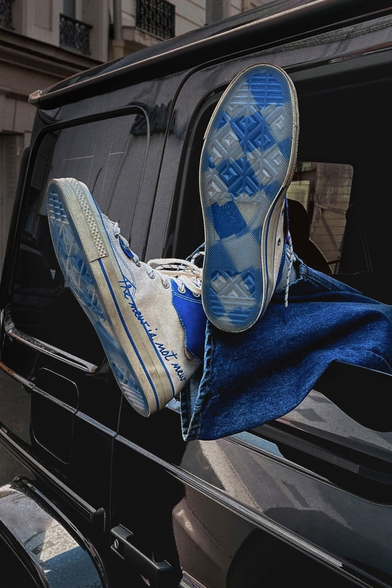 First Look ADER error Converse Chuck 70 apparel distressed blue lookbook high top release info date price