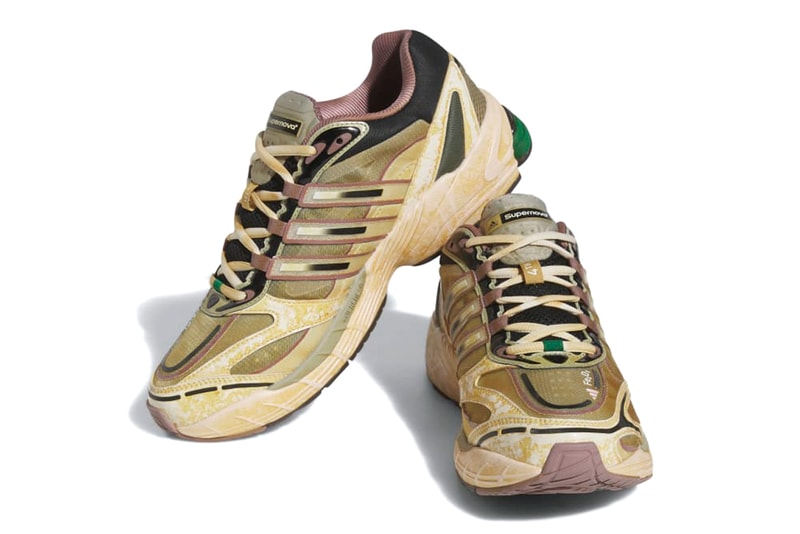 adidas COS Supernova Sneaker Footwear Trainers Shoes Blue Gold Fashion Three Stripe 