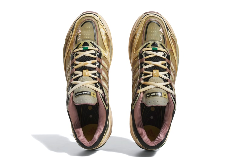 adidas COS Supernova Sneaker Footwear Trainers Shoes Blue Gold Fashion Three Stripe 