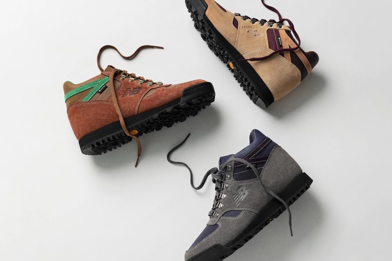 aime leon dore ald new balance rainier hiking boot gore tex vibram brown green navy blue grey tan burgundy black official release date info photos price store list buying guide
