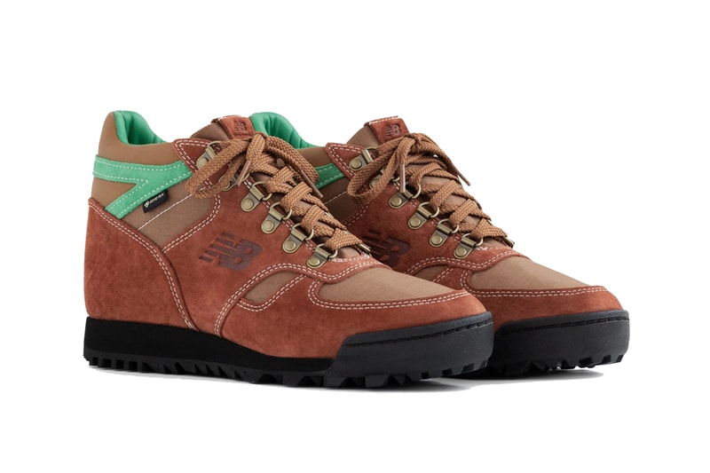 aime leon dore ald new balance rainier hiking boot gore tex vibram brown green navy blue grey tan burgundy black official release date info photos price store list buying guide