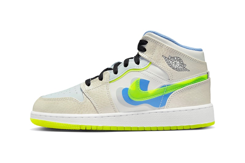 Nike Air Jordan 1 Mid "Warped Swoosh" Jordan Brand Sneakers Footwear Shoes Trainers Fashion 