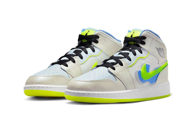 Nike Air Jordan 1 Mid "Warped Swoosh" Jordan Brand Sneakers Footwear Shoes Trainers Fashion 