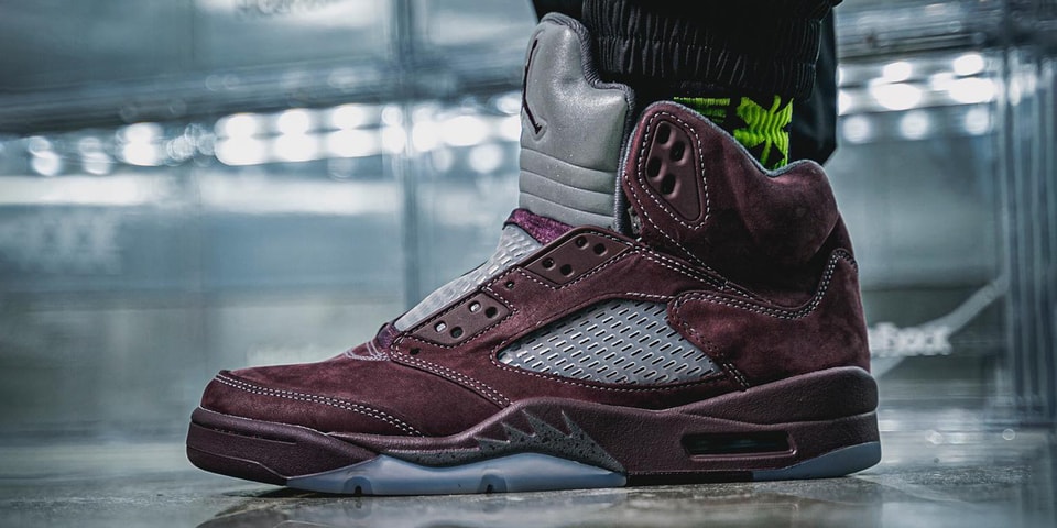 On-Foot Look at the Air Jordan 5 "Burgundy"