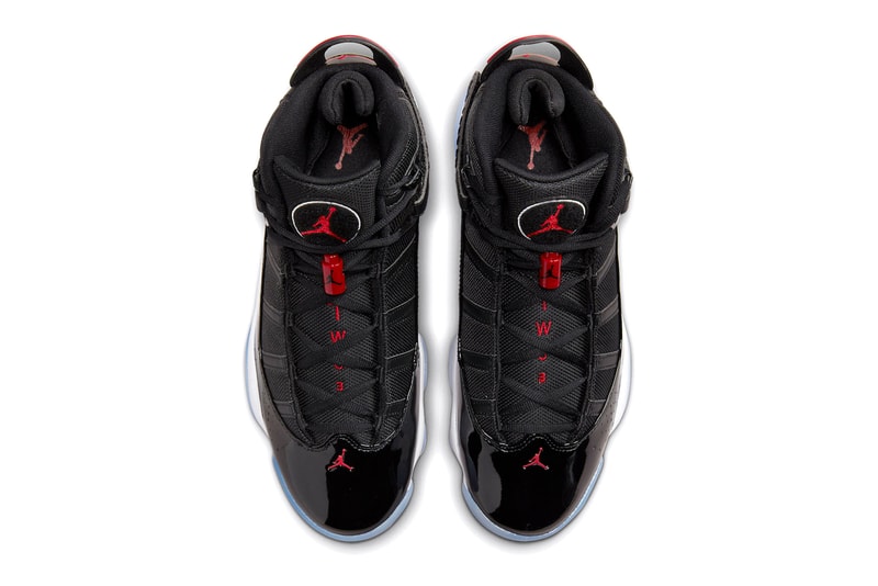 Jordan Brand 6 Rings Sneaker Michael Jordan Chicago Bulls Basketbal Footwear Sneaker Black Leather Mesh Translucent Outsole