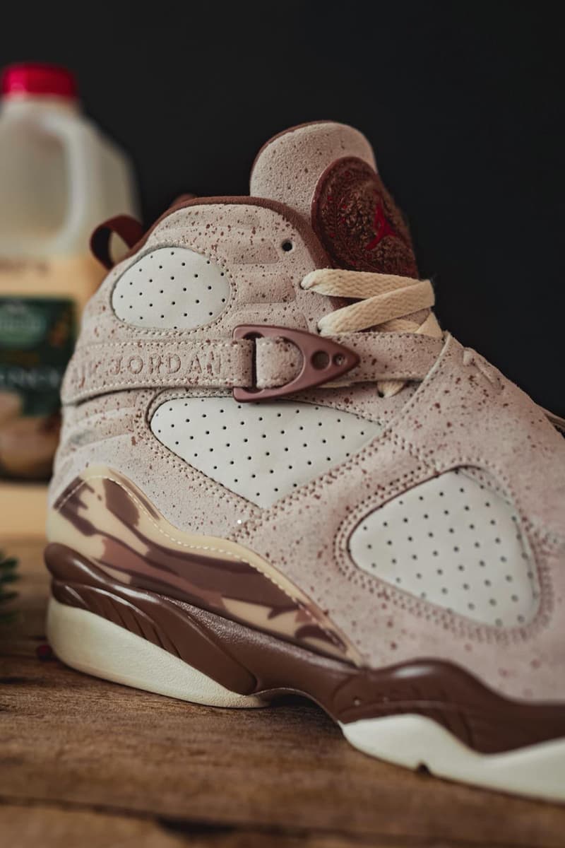 Air Jordan 8 Eight-Nog Sample Pair Photos Info Kelsey Amy Jordan Brand Ric Mestre uninstructed vision eggnog release