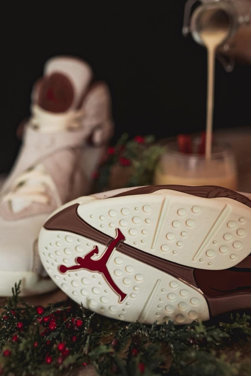 Air Jordan 8 Eight-Nog Sample Pair Photos Info Kelsey Amy Jordan Brand Ric Mestre uninstructed vision eggnog release