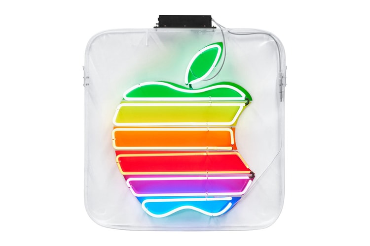 Rainbow Apple Logo Sign Appears at Sotheby's Auction