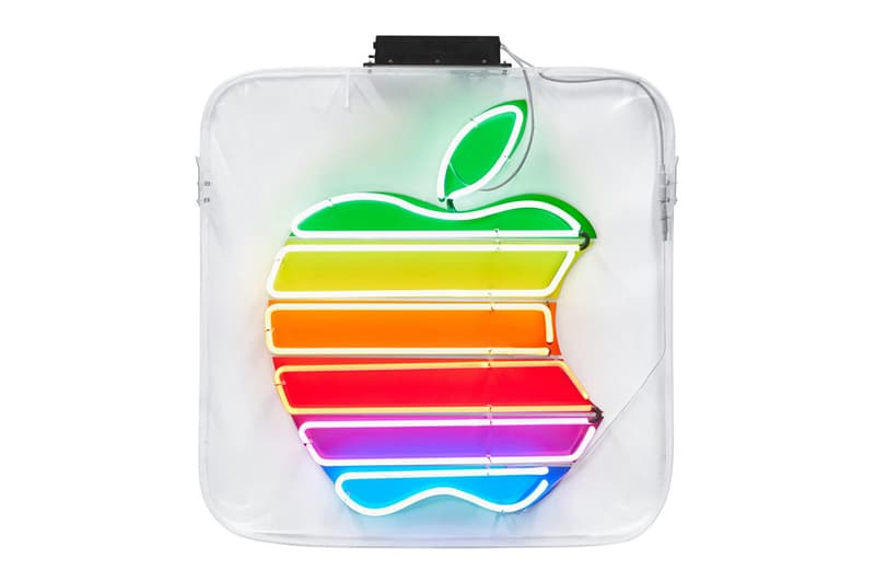 Sothebys Apple rainbow computer inc large original neon rainbow sign 1990s bitten turing machine lot 48 release info date price