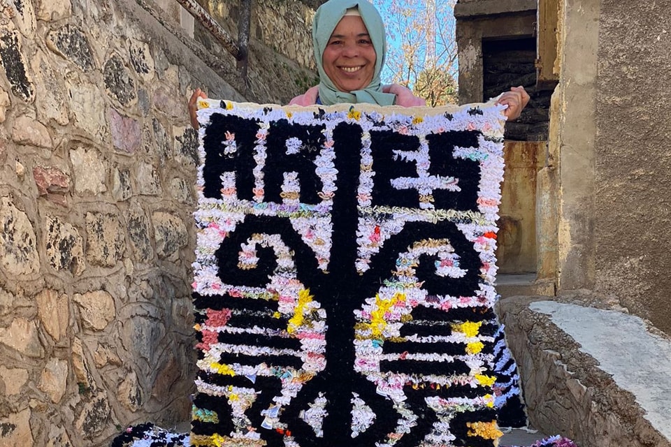 Aries Creates Moroccan Rugs Using Deadstock Tees