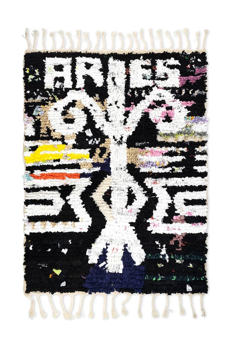 Aries Arise boucheroitte rugs artisan limited edition artisanproject female-led initiative moroccan rug deadstock t-shirts wool online for sale homeware decor design UK brand emerging designers