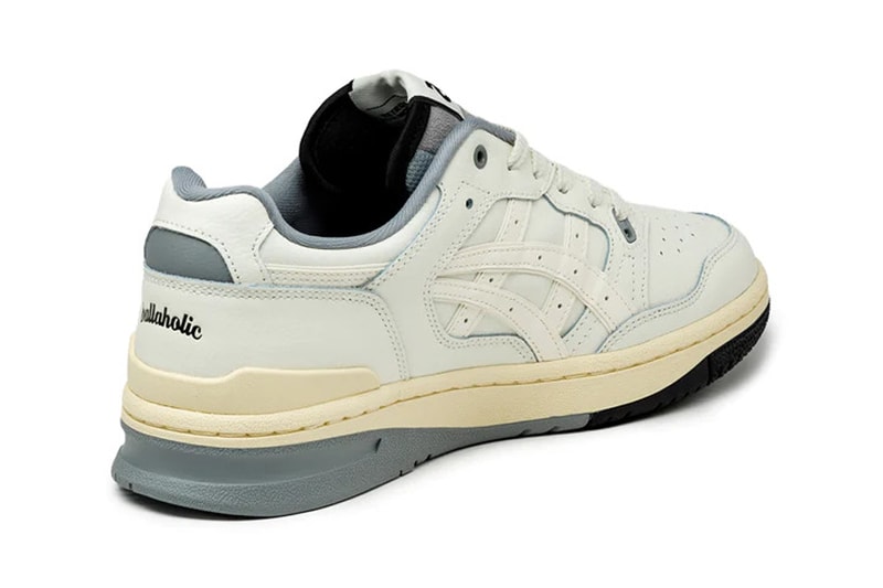 ASICS Ballaholic EX89 Sneaker Trainer Footwear Shoes Street Basketball Japanese LA Lakers Cream Leather Grey Overlays