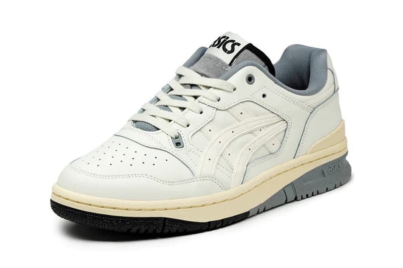 ASICS Ballaholic EX89 Sneaker Trainer Footwear Shoes Street Basketball Japanese LA Lakers Cream Leather Grey Overlays