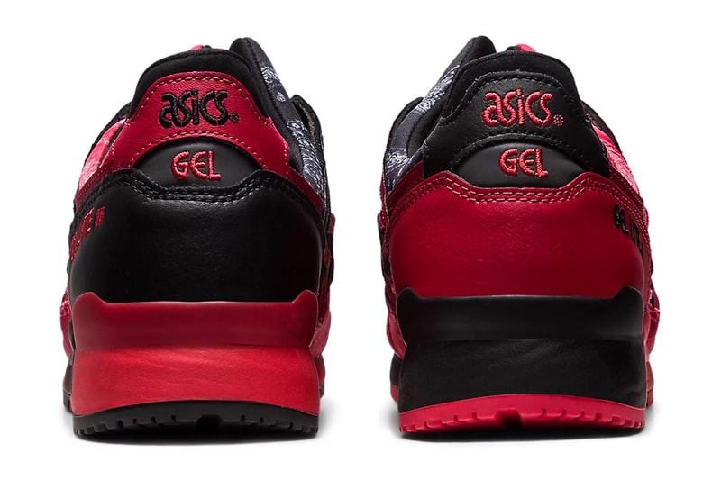 atmos ASICS Gel-Lyte III Black Spider Sneaker Collaboration Shoes Fashion Reggae Music Sneakerheads Red Black Bandana 1201A854-001