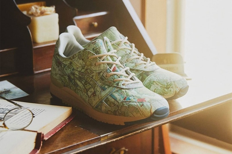 atmos ASICS Aged Map Sneaker Footwear Trainer Japanese Retailer GEL-LYTE III OG Rivers Land Vintage 