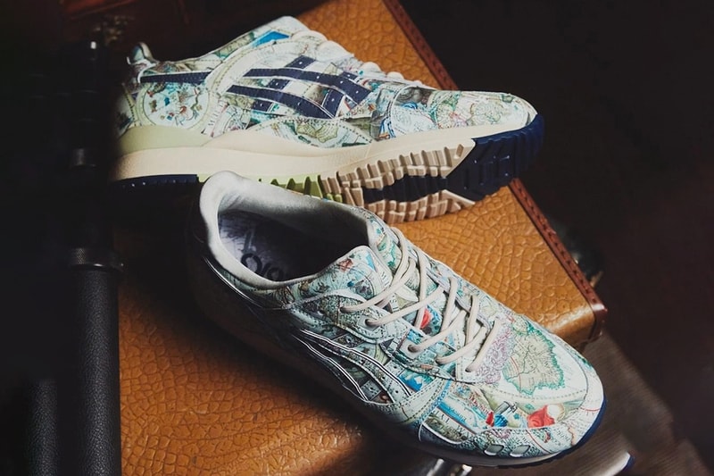 atmos ASICS Aged Map Sneaker Footwear Trainer Japanese Retailer GEL-LYTE III OG Rivers Land Vintage 