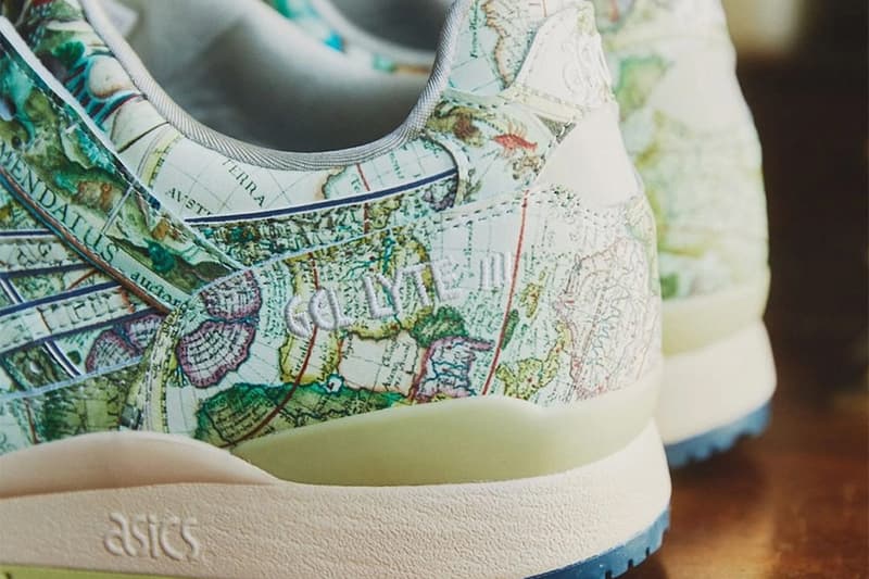 atmos ASICS Aged Map Sneaker Footwear Trainer Japanese Retailer GEL-LYTE III OG Rivers Land Vintage 