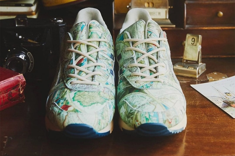 atmos ASICS Aged Map Sneaker Footwear Trainer Japanese Retailer GEL-LYTE III OG Rivers Land Vintage 