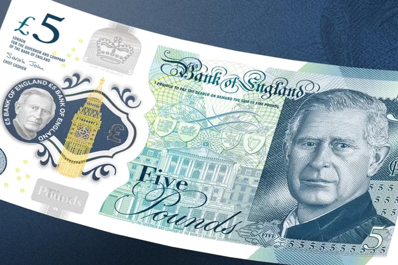 First Look King Charles U.K. Banknotes money cash queen Elizabeth London