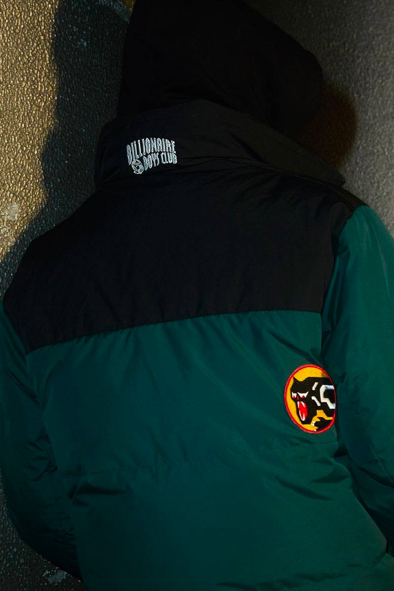 Billioniare Boys Club x First Down Link up for a Winter Ready Capsule Collaboration japan pharrell williams sweatpants sweaters puffer jackets hats