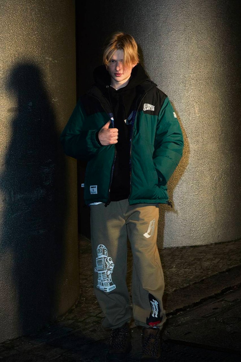 Billioniare Boys Club x First Down Link up for a Winter Ready Capsule Collaboration japan pharrell williams sweatpants sweaters puffer jackets hats