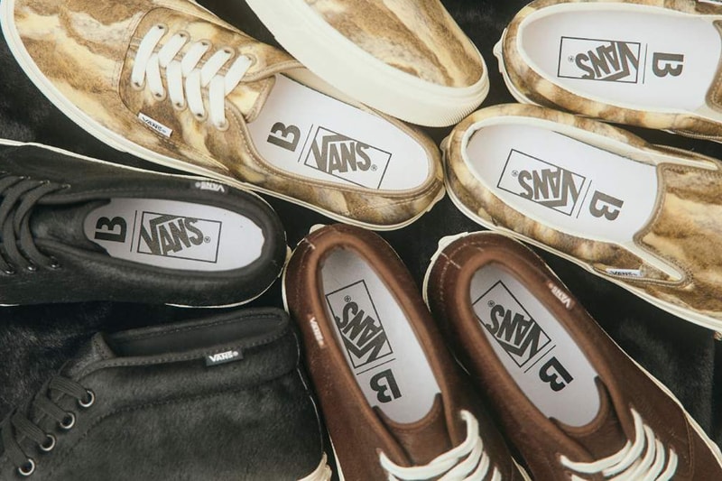Billys Tokyo vans collaboration exclusive animal pack rabbit authentic slip on collar jacket chukka release info date price