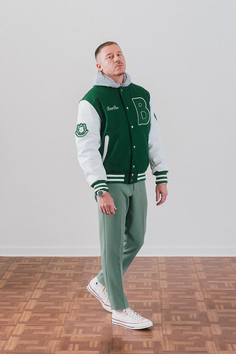 bogey boys holiday collection golf macklemore jacket varsity shirt sweater pants green white black