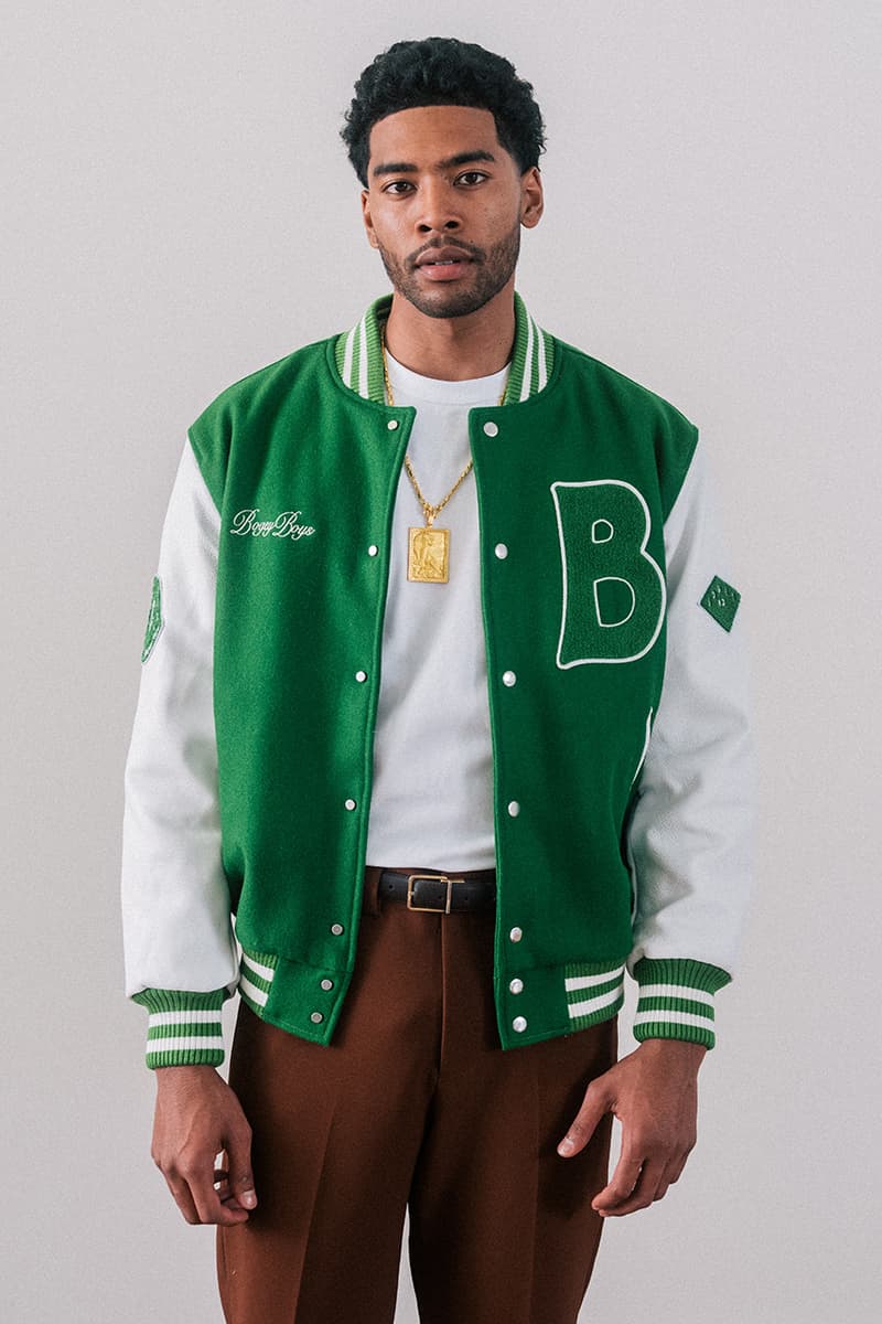 bogey boys holiday collection golf macklemore jacket varsity shirt sweater pants green white black