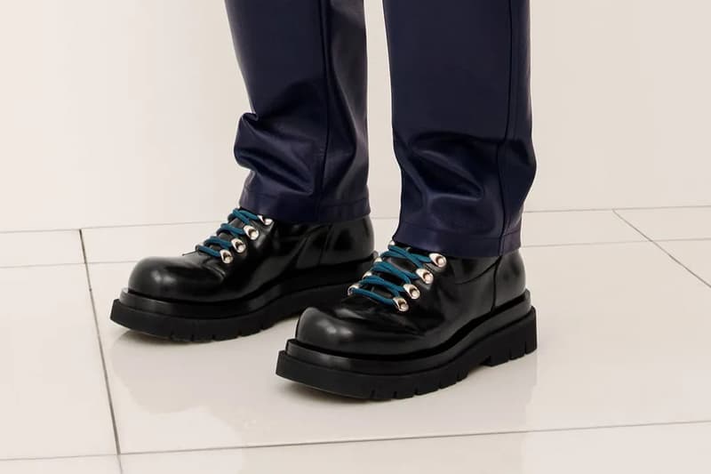 Bottega Veneta Lug Hiking Lace-Up Shoe Black Fondant Calf Skin Leather Vintage Silver Hardwear Matthieu Blazy Release Information Pre-Spring 2023