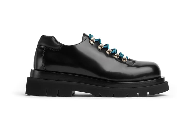 Bottega Veneta Lug Hiking Lace-Up Shoe Black Fondant Calf Skin Leather Vintage Silver Hardwear Matthieu Blazy Release Information Pre-Spring 2023