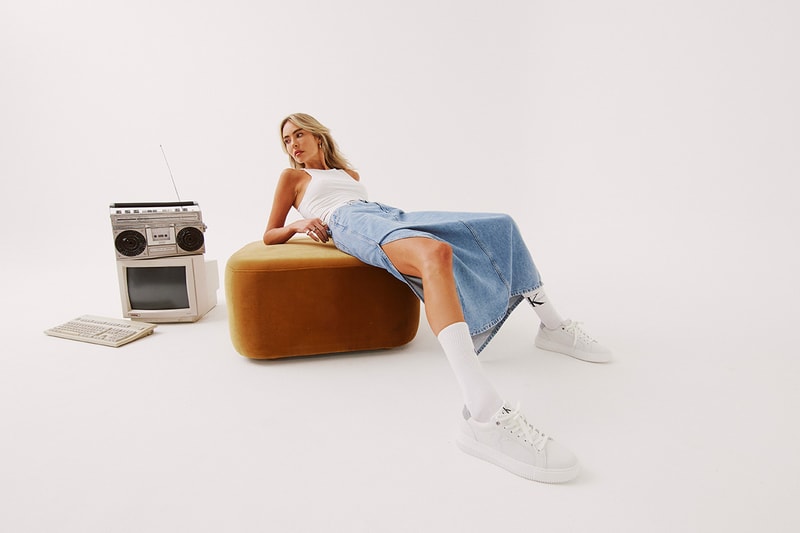 calvin klein ss22 footwear campaign sneaker sustainability vegan leather recycled classic versatile clean
