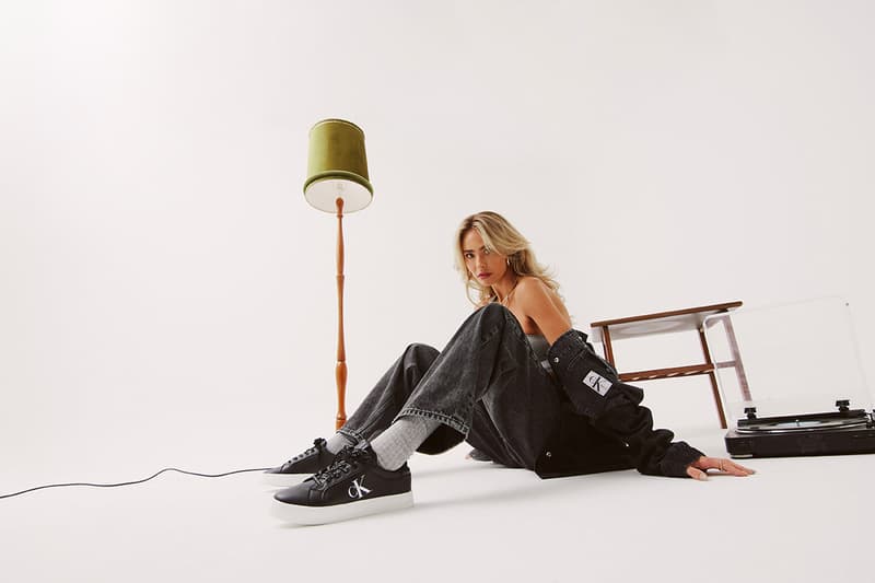 calvin klein ss22 footwear campaign sneaker sustainability vegan leather recycled classic versatile clean