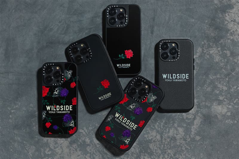 Casetify wildside yohji yamamoto skull rose airpods iphone water bottle watch black red purple leather release info date price