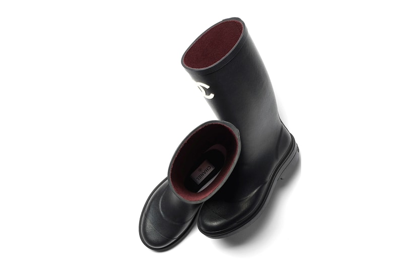 Chanel Caoutchouc Black Wellington Boots Wellies Haute Couture Virginie Viard Runway 