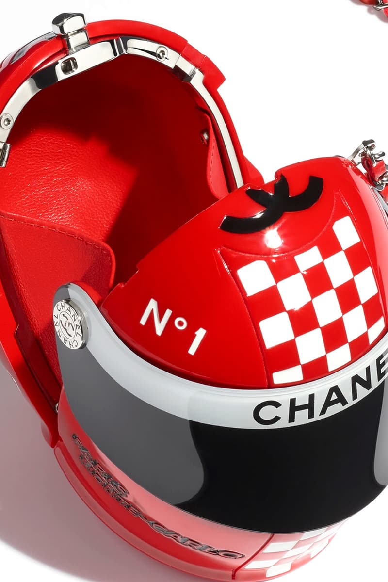 Chanel Minaudiere Bag Collection Racing Bike Helmet Slot Machine Sphere Resin Diamanté Silver-Tone Metal Imitation Pearl Virginie Viard