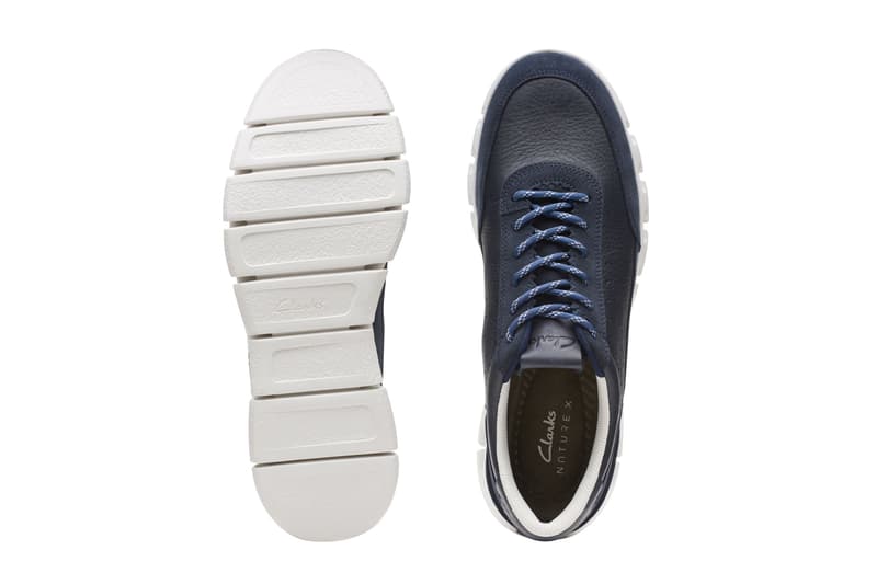 Clarks Originals Nature x One Navy Combination Sneaker Trainer Running Shoe Contemporary EVA Outsole 