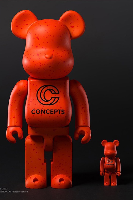Concepts x Medicom Toy BE@RBRICK Orange Lobster nike swoosh sneakers footwear toy