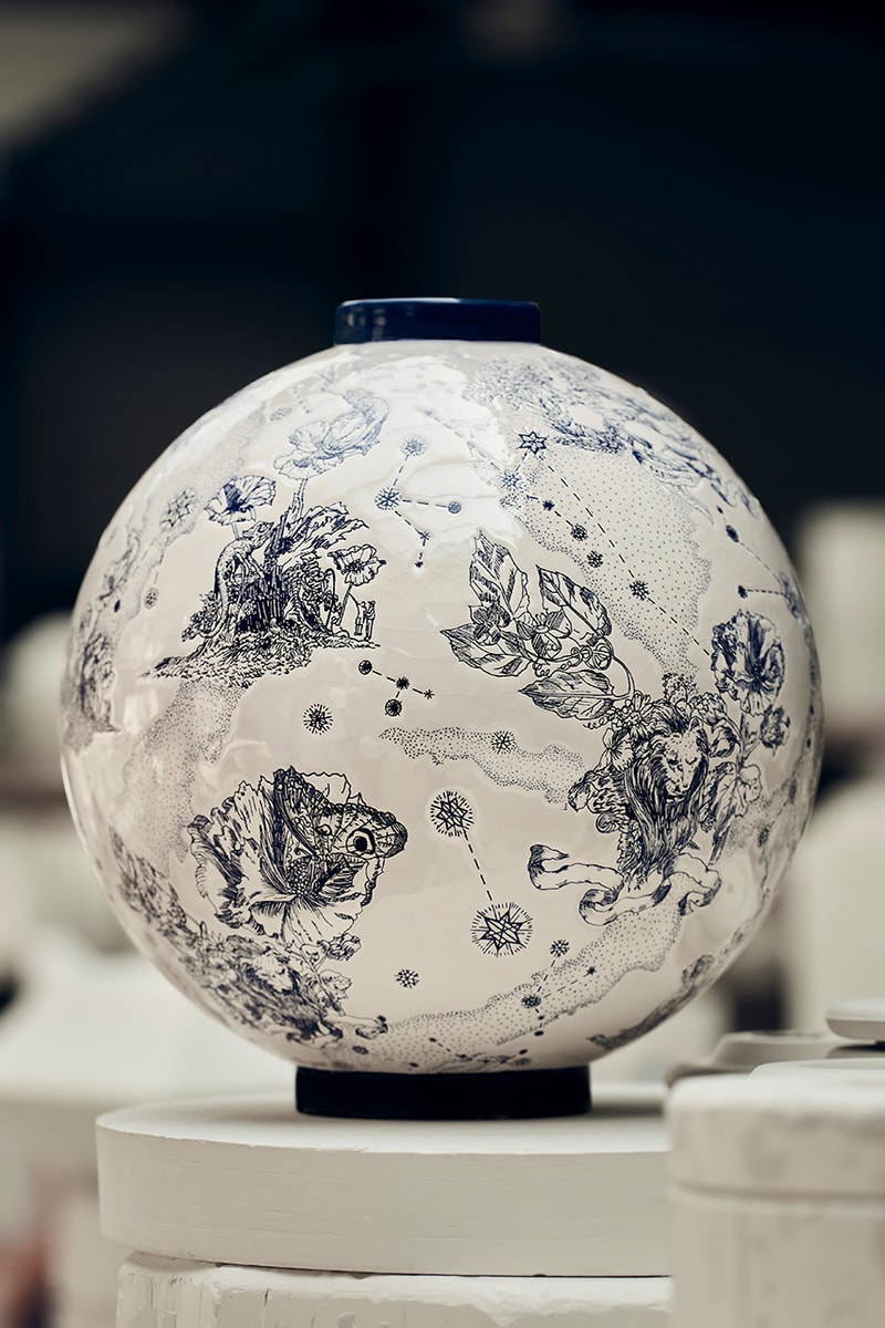 Dior Maison Astro Vase Manufacture des Emaux de Longwy Pietro Ruffo Constellation Design Homeware Christmas Ornaments Tree Xmas