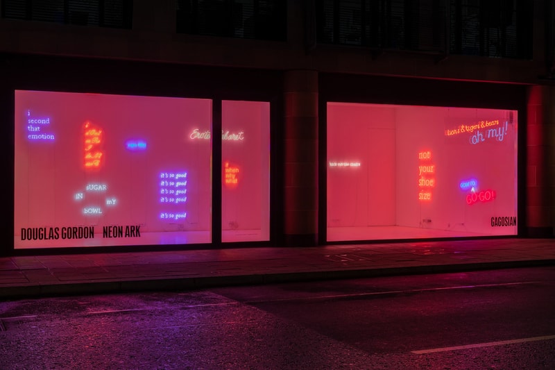 Douglas Gordon Neon Ark Gagosian Exhibition London