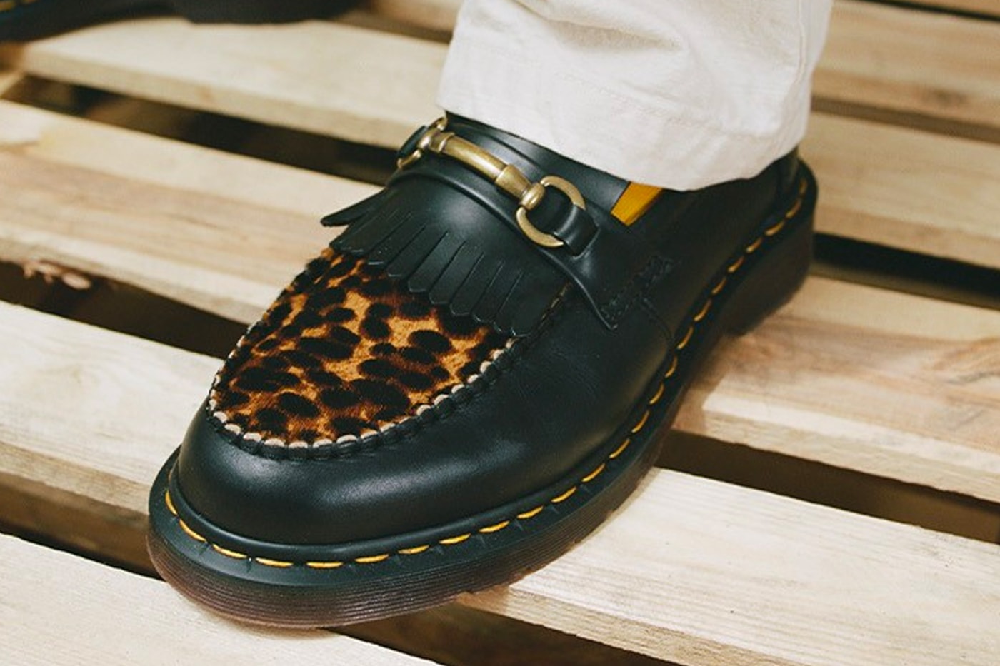 Dr. Martens Leopard Smiths Adrian Snaffle Shoes