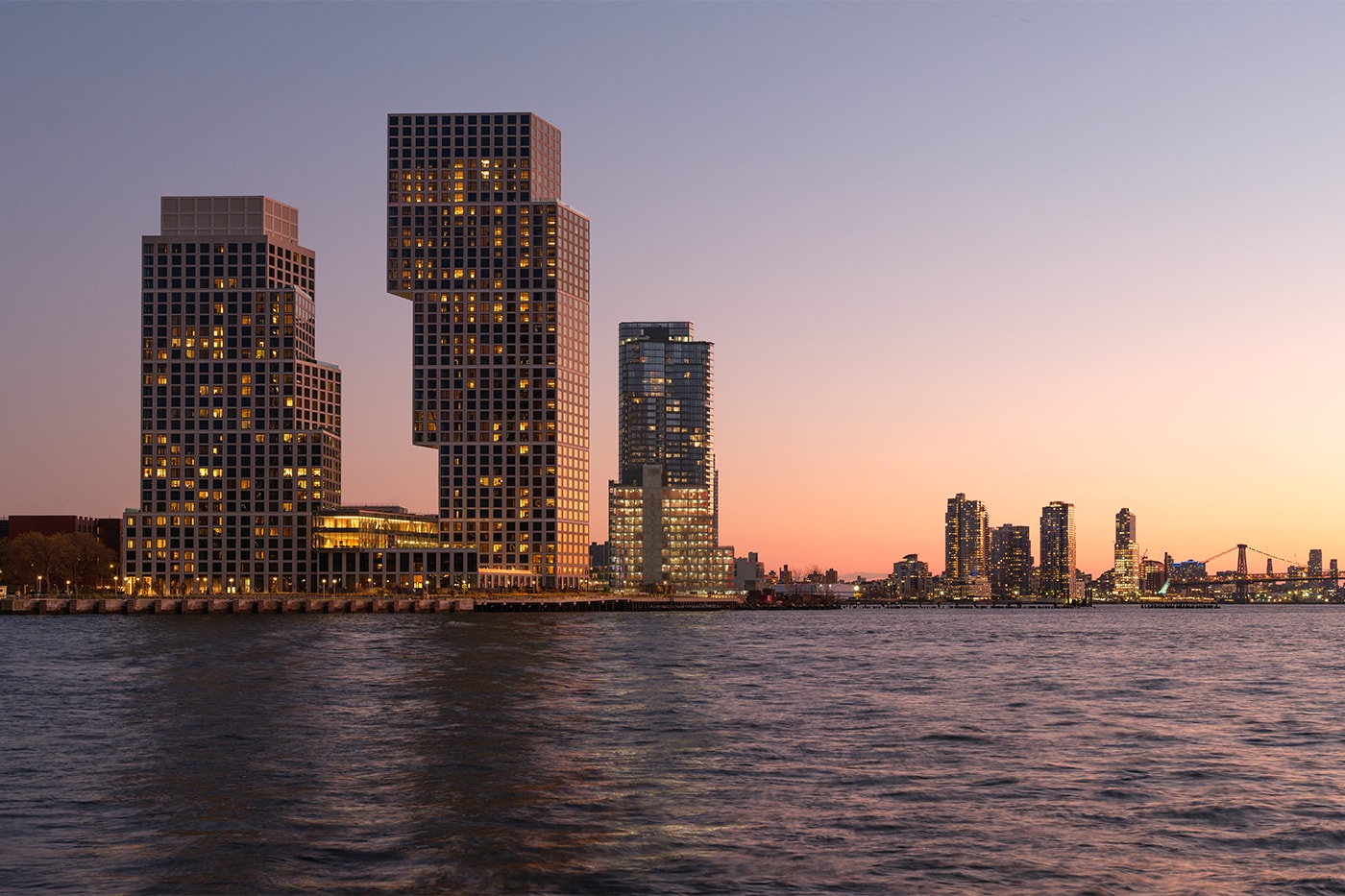 OMA Adds Pair of Blocky Towers to Brooklyn Waterfront