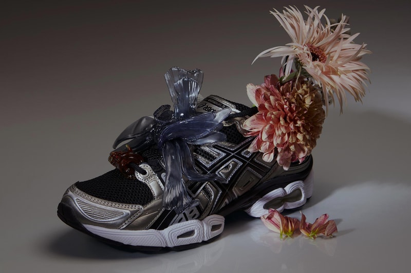 Florence Tetier ASICS GEL NIMBUS 9 frosted almond pure silver white handmade plastic jewelry release date info store list buying guide photos price 